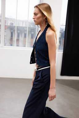 Limited Edition Lacivert Triko Bluz TWOSS24BZ00327 - Trendyolmilla фото 6