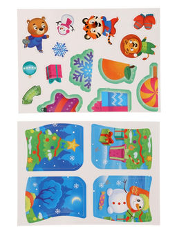 Книга с липучками "Новогодние липучки", 85 липучек