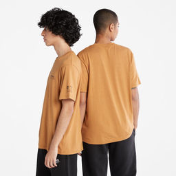 Футболка Timberland T-Shirt Refibra Logo Graphic Regular желтая  фото 2
