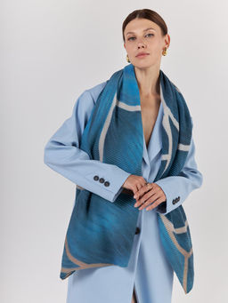 Большой, мягкий, тонкий и очень нежный двусторонний палантин с рисунком - Tantino фото 5