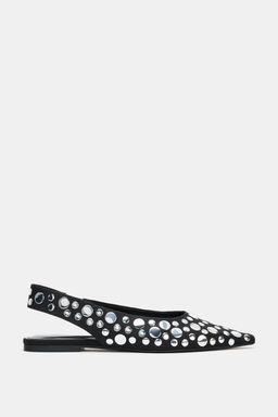 STUDDED SLINGBACK BALLET FLATS - Zara фото 7