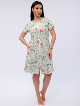 Халат Красотка 12 надписи, трикотаж - Малина фото 7