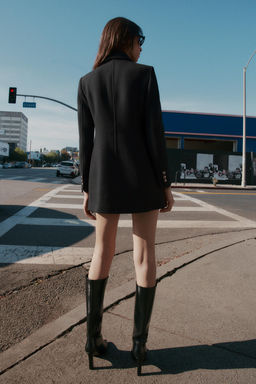 SHORT DOUBLE-BREASTED WOOL COAT - Zara фото 11