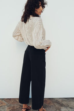 Z1975 WIDE-LEG HIGH-WAIST CROPPED JEANS - Zara фото 3