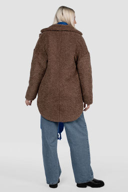 02-3195 Пальто женское утепленное (пояс) - El podio фото 7