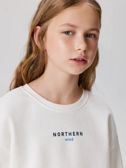 ACOOLA / Джемпер детский для девочек Ozero молочный фото 4