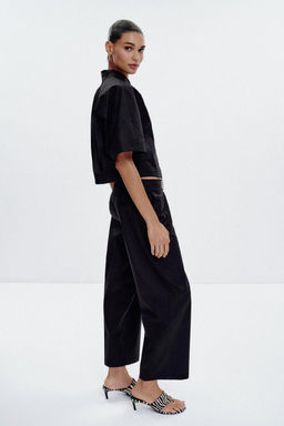 POPLIN TROUSERS WITH PLEATS - Zara фото 5