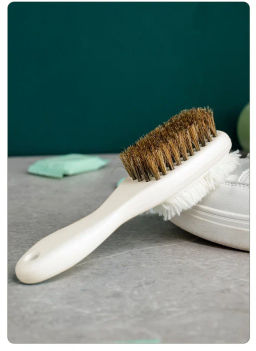 Щетка двусторонняя с натуральной щетиной для обуви - Boomjoy фото 3