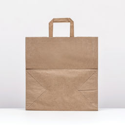 Цена за 25 шт. Пакет бумажный крафт, плоская ручка32 х 18 х 32 см, 90 гр/м - Simaland фото 4