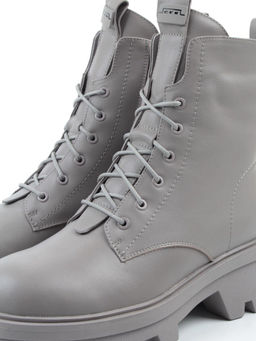 04-M3-2171 GRAY Ботинки зимние женские (натуральная кожа, натуральный мех)
