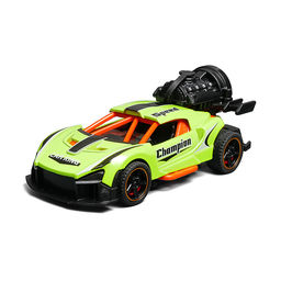 Гоночная машинка свет, звук с имитацией дыма, 1:32, Fast Racers, зелёная