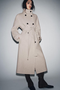 OVERSIZE HIGH-NECK COAT ZW COLLECTION LIMITED EDITION - Zara фото 4