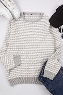 Siyah Slim Dar Kesim Bisiklet Yaka Dokulu Triko Kazak TMNAW25KZ00020 - Trendyolmilla фото 13
