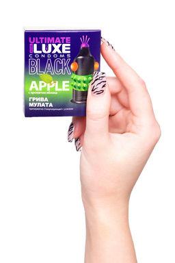 Презервативы Luxe, black ultimate, Грива мулата, яблоко, 18 см, 5,2 см, 1 шт.  фото 7