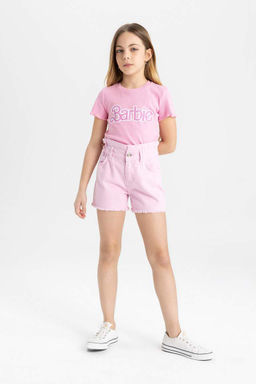 Футболка с коротким рукавом для девочек Барби - Defacto фото 2