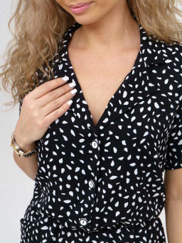 Комбинезон женский, цвет черный белый