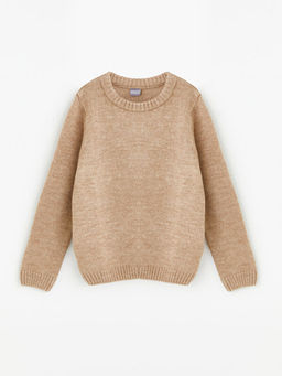 Bisiklet Yaka Basic Uzun Kollu K?z ?ocuk Triko Kazak