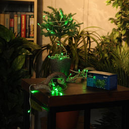ULD-S0500-050/DTA GREEN IP20 Гирлянда светодиодная с контроллером, 5м. 50 светодиодов. Зеленый свет. Провод прозрачный. ТМ Uniel - Volpe фото 7