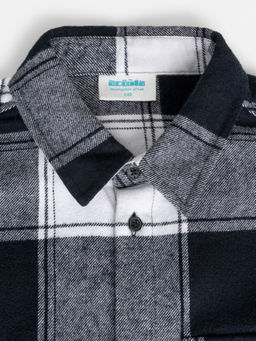 ACOOLA / Сорочка верхняя детская для мальчиков Bendor черно-белая клетка фото 4