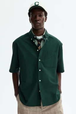 Camisa Oxford de manga corta Relaxed Fit - H&m фото 7