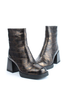 04-ZYM937 BLACK GOLD Ботильоны зимние женские (натуральная кожа, натуральный мех) - Фабричный китай фото 13