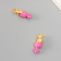 Замок магнитный металл «Конфетка», золотой и розовый, 1×3×1 см, 2 шт.