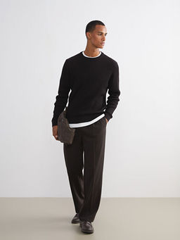 Bisiklet Yaka Erkek Triko Kazak