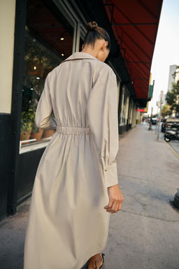 MIDI DRESS WITH BELT - Zara фото 8
