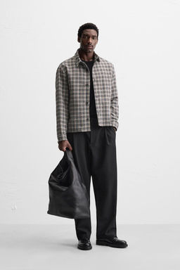 TEXTURED CHECK OVERSHIRT