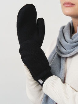 Варежки из кашемира 30121 черные