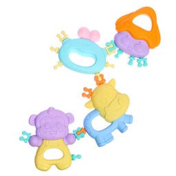 Погремушки - прорезыватели для зубов «Забавные зверята», набор 4 шт.