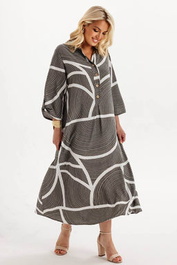 Платье штапель 6145/01/Хаки - Rise фото 2