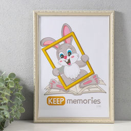 Фоторамка пластик "Модерн" 21х30 см, бежевый (пластик)