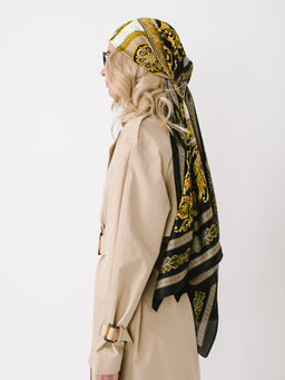 Большой, мягкий, тонкий и очень нежный двусторонний палантин с рисунком. - Tantino фото 7