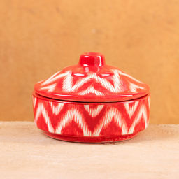 Сахарница узбекская Риштанская Керамика «Атлас», 250 мл, красная