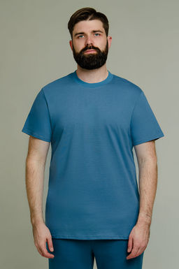 Арт. 61112/4 Футболка мужская однотонная 48-58 (6 шт) Цвет:темно-синий - Идеал фото 3