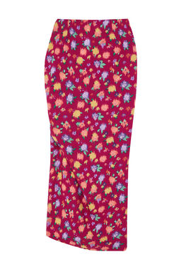 TRENDYOLMILLA Fusya Desenli Y?rtmac Detayl? Midi Boy Dokuma Etek TWOSS24ET00233  фото 7