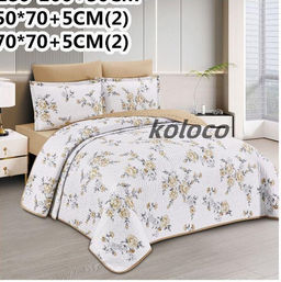 Одеяло стеганное с простыней на резинке и наволочками 4шт Koloco 192-2 192-2/07