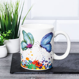 Кружка 380 мл Бабочки Акварель / WG711 /уп 72/ - Галеонтрейд фото 2