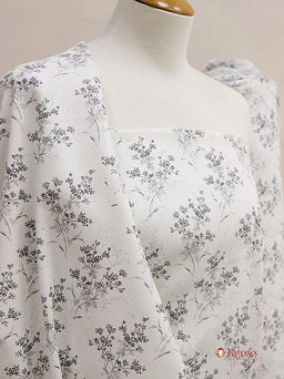 Плательный хлопок Рута душистая цв.серый, ш.1.5м, хлопок-100%, 115гр/м.кв - Купава фото 5