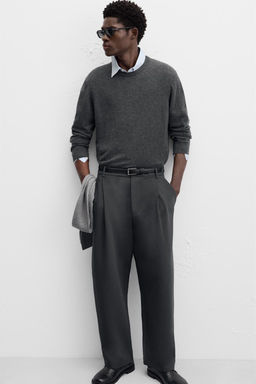 RELAXED FIT PLEATED TROUSERS - Zara фото 5