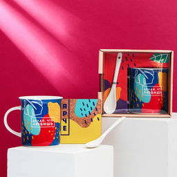 Кружка Делай, что любишь с ложкой и подставкой, 300 мл