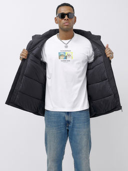 Куртка спортивная мужская зимняя большого размера черного цвета 66616Ch - Wonderrman фото 16