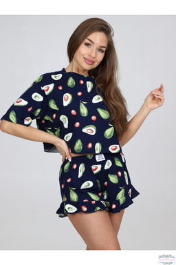 Пижама женская П-124.06 Авокадо синий