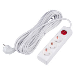 S-GCU3-10B WHITE Удлинитель серии Ultra, шнур 10м., 3 гнезда, 16A, с/з. Белый. TM Uniel