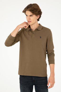 Мужской базовый свитшот цвета хаки Неожиданная скидка в корзине - U.s. polo assn фото 3