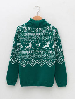 Bal?k?? Yaka Y?lba?? Temal? Uzun Kollu Erkek ?ocuk Triko Kazak - Waikiki фото 2