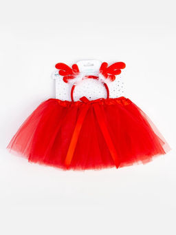 Набор для фотосессии «Крошка Я. Рождественский олененок»: юбка и ободок, красный, рост 68-92 см