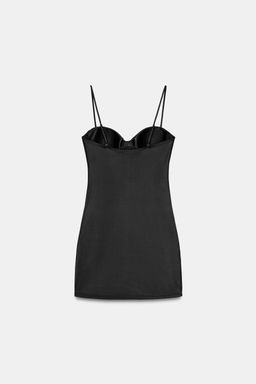 VESTIDO CORTO MEZCLA POLIAMIDA / Negro - Zara фото 6