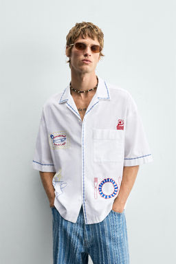 CONTRAST EMBROIDERY SHIRT - Zara фото 10
